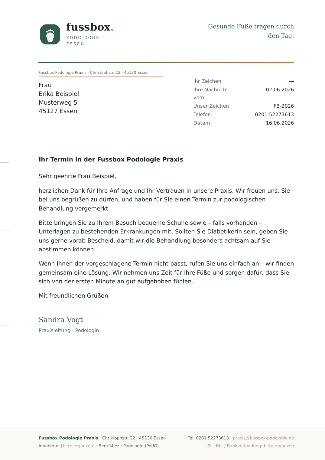 Briefbogen DIN A4